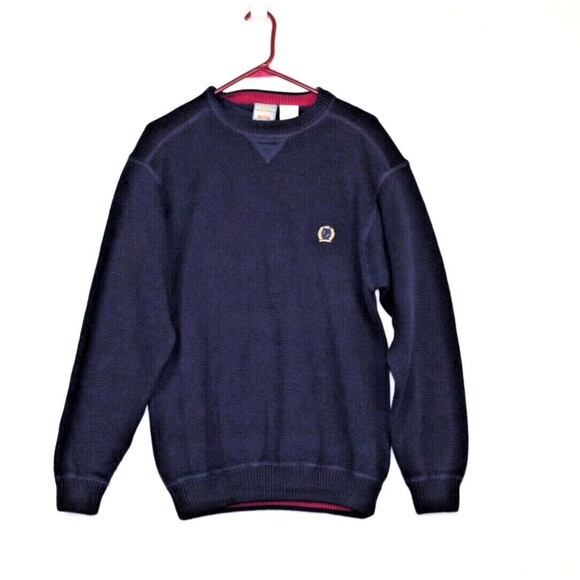 Ozark Wilderness Outfitters Mens Navy Heavy Knit Pullover Sweater Size Medium - Picture 1 of 9